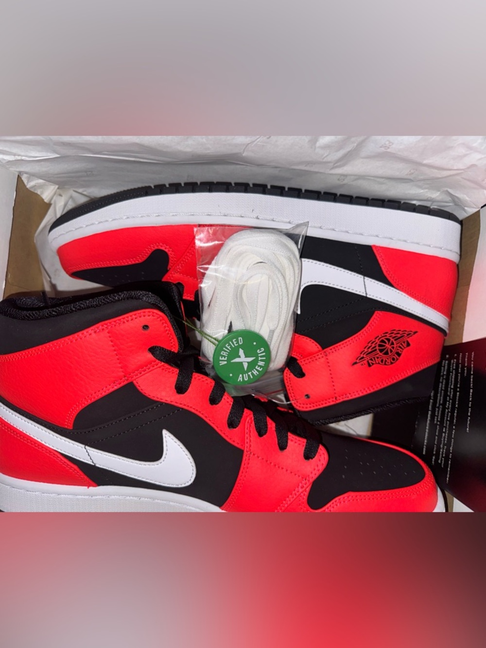 Nike Air Jordan 1 High Black, Red & White